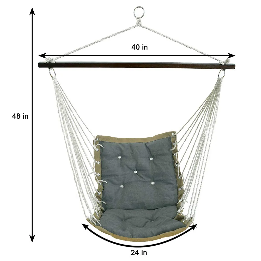 Hanging Rope Hammock Chair Swing Seat - Lazy Daze Hammocks