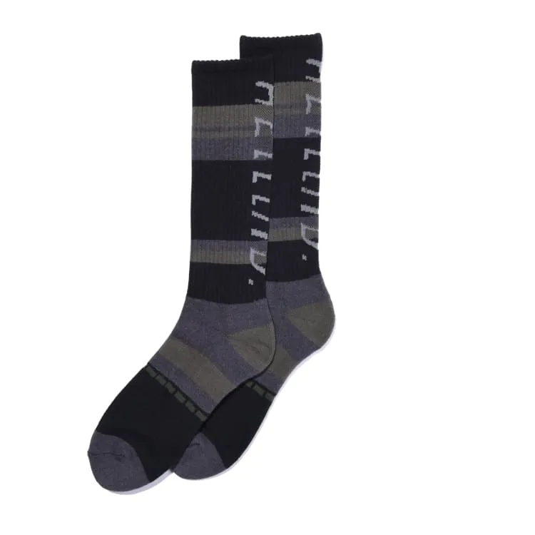 Helloid Border Snow Socks-BLACK