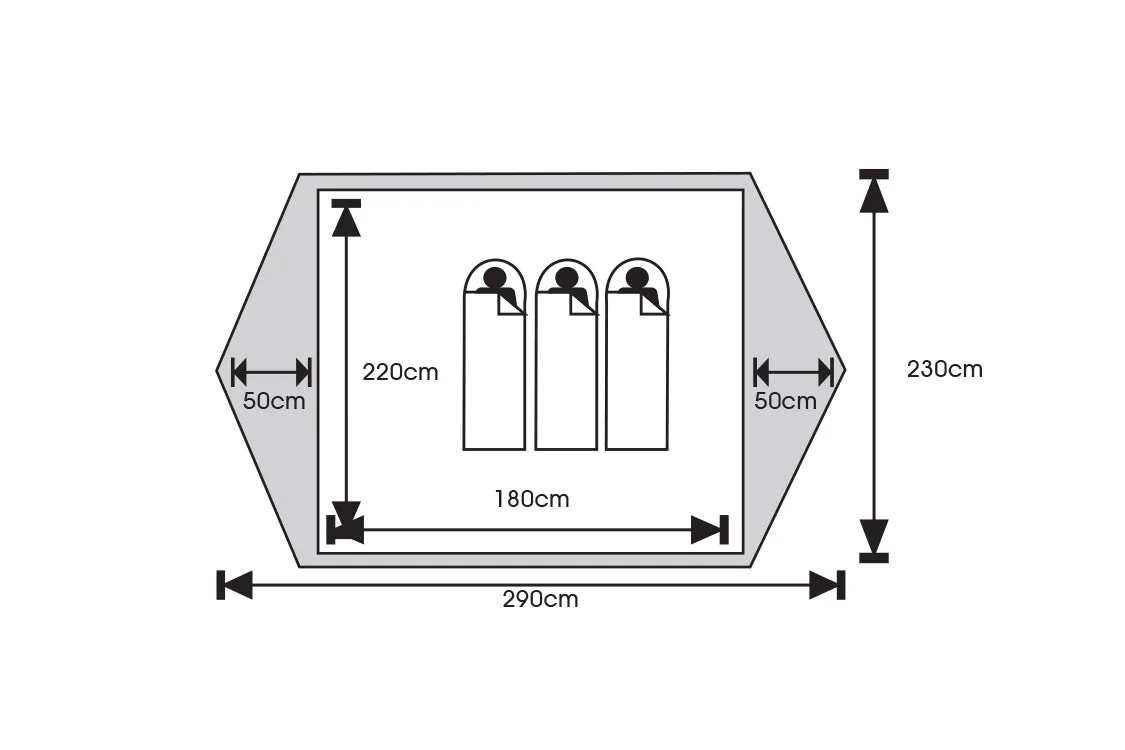 Hotcore Boson 3-person Tent