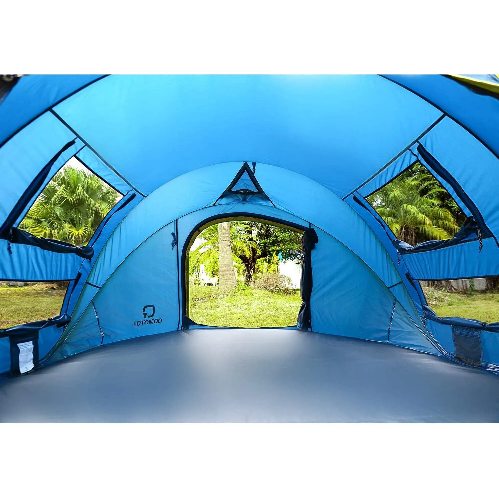 Instant 4-Person Pop-Up Tent with 4 Ventilated Mesh Windows and 2 Doors