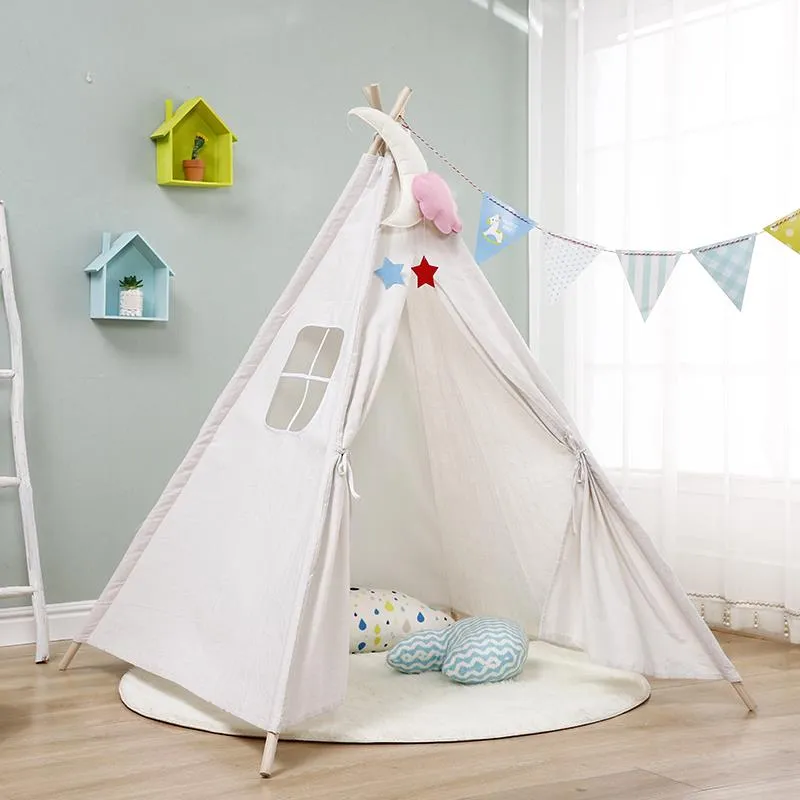 Kids Natural Cotton Teepee Play Tent