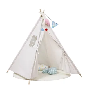 Kids Natural Cotton Teepee Play Tent