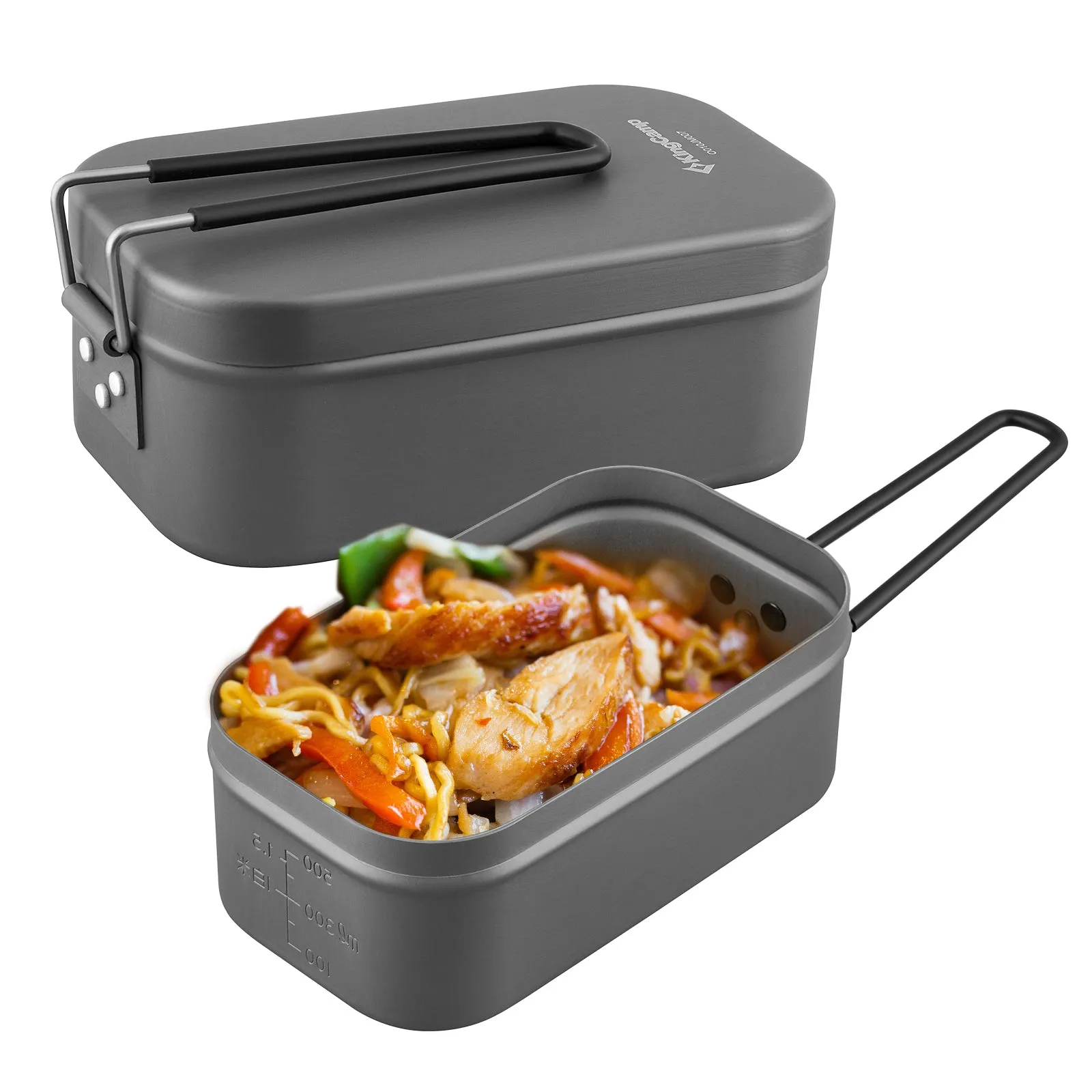 KingCamp Mess Kit Aluminum Camping Cookware Portable Bento Box