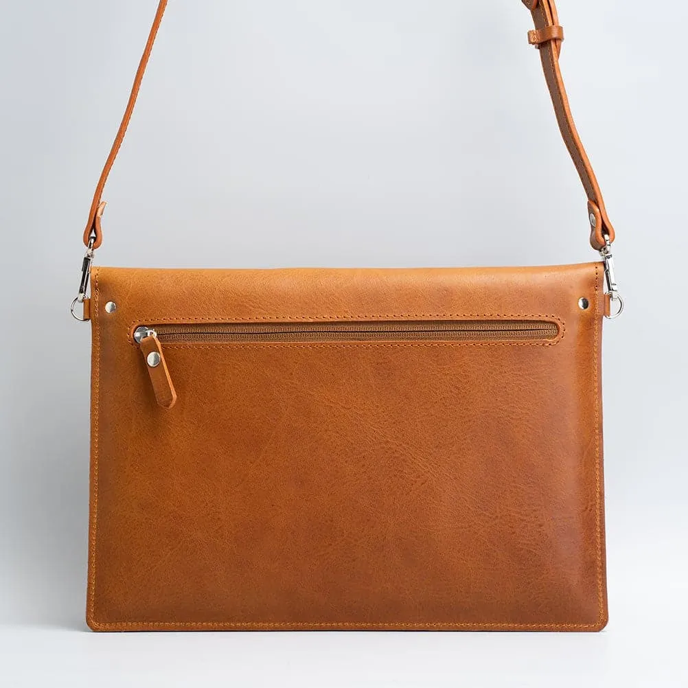 Leather Bag for iPad with adjustable strap