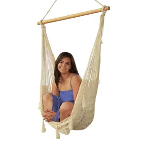 Mexican Chair Hammock - Natural White