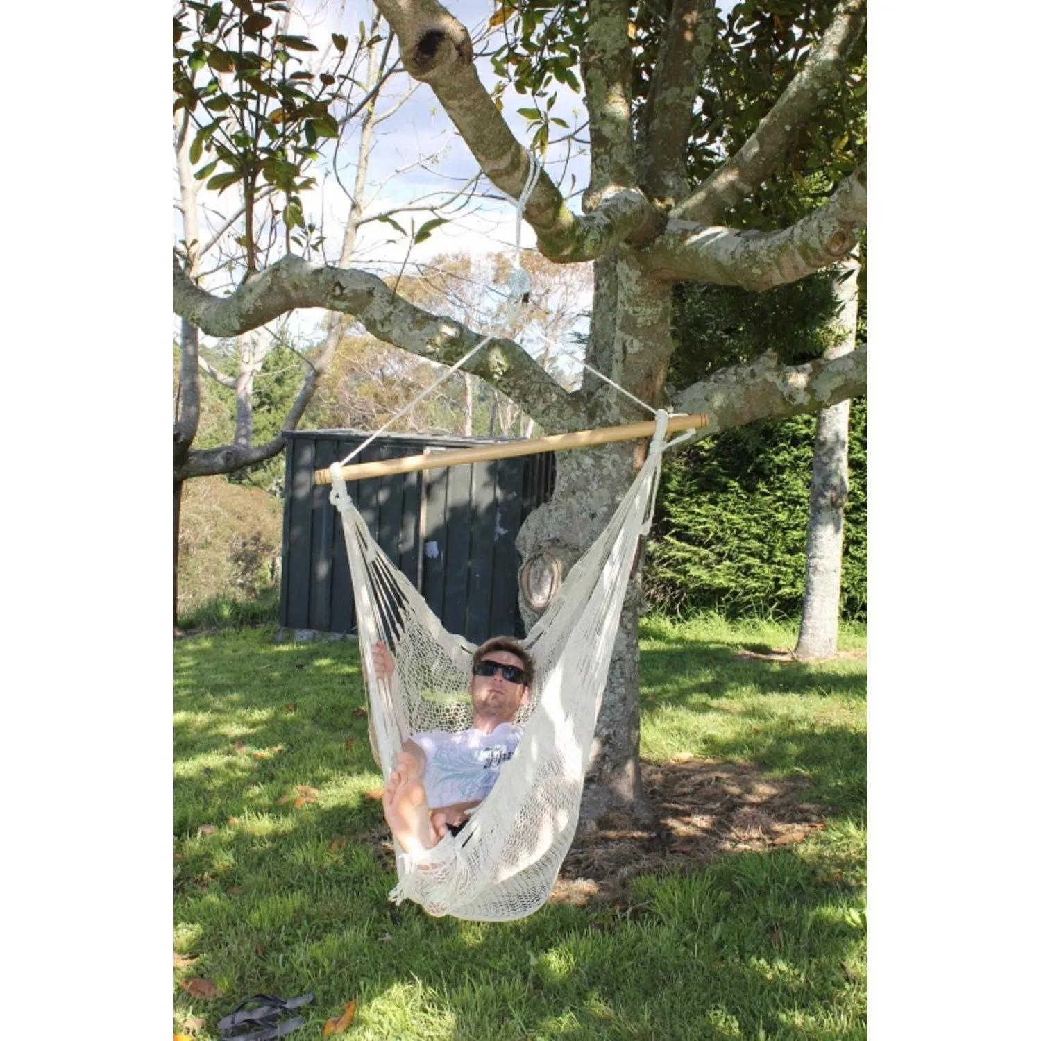 Mexican Chair Hammock - Natural White