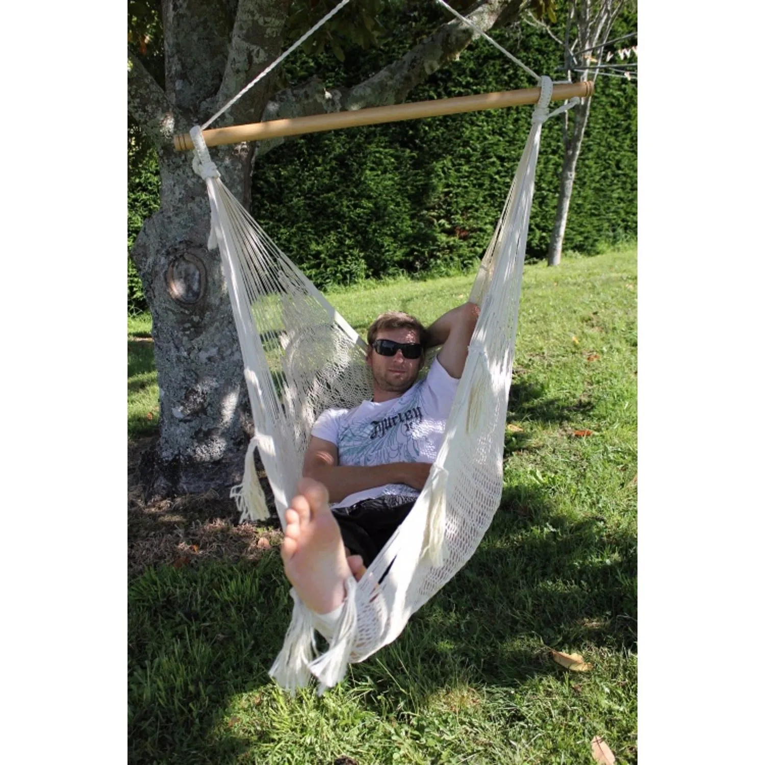 Mexican Chair Hammock - Natural White