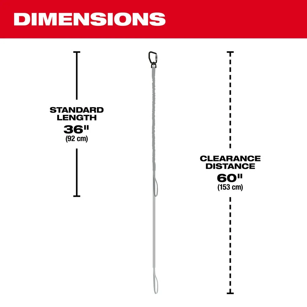 Milwaukee 48-22-8850 35 lb. 40.0" Shock Absorbing and Locking Tool Lanyard