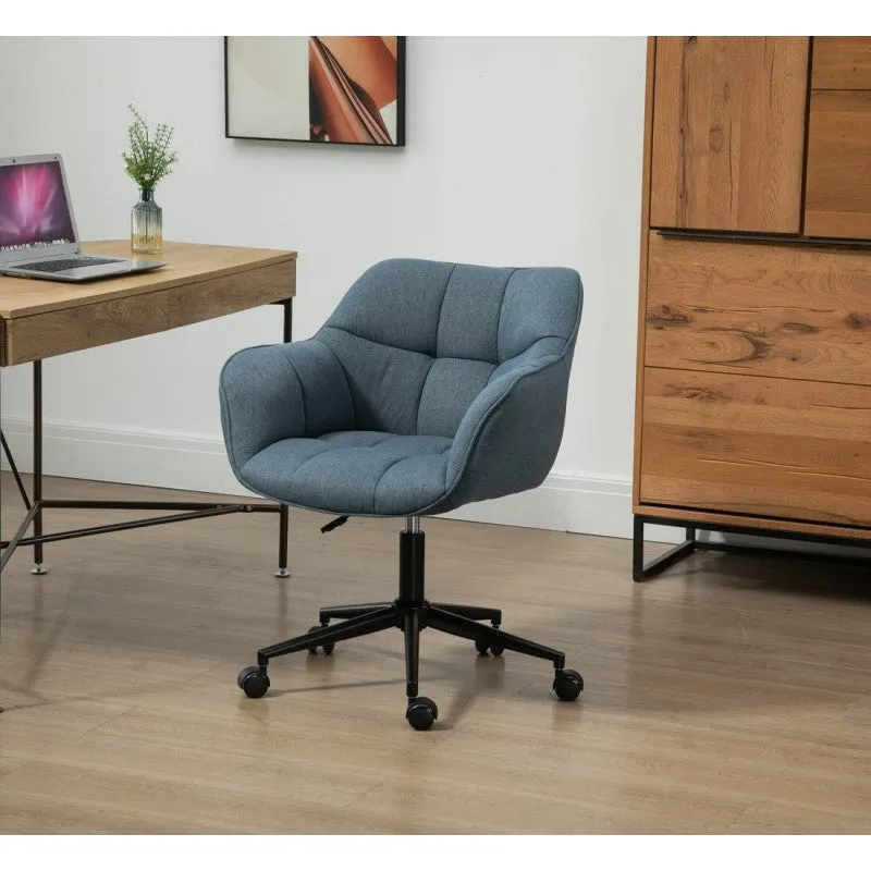 Mir Fabric Office Chair - Blue & Grey