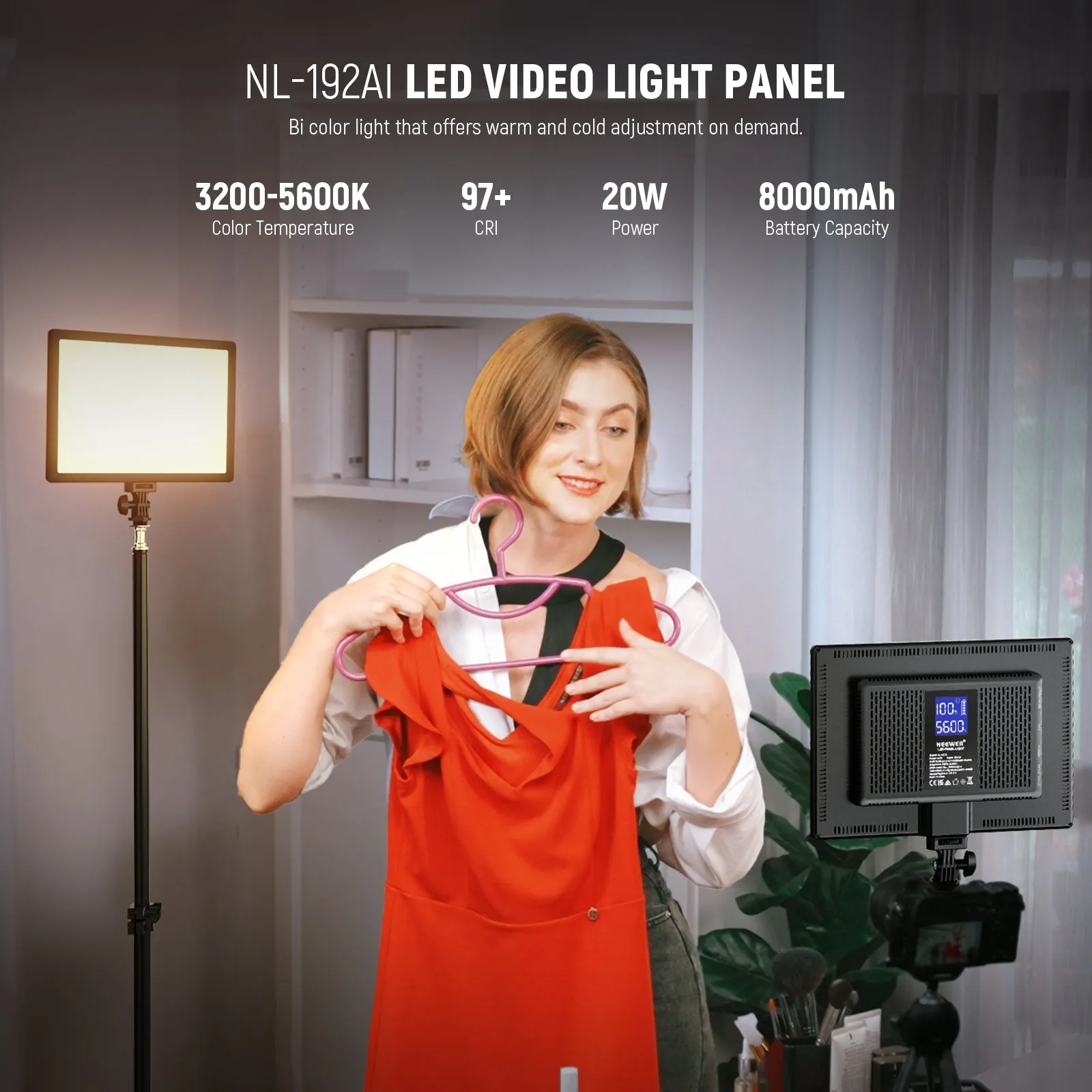 NEEWER NL-192AI Bi-Color LED Panel Light