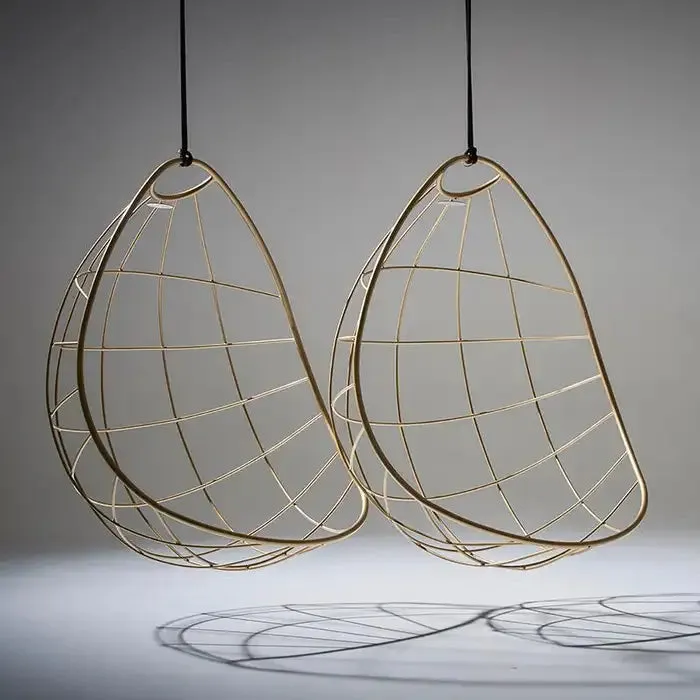 Nest Egg Hanging Swing Chair in Gold