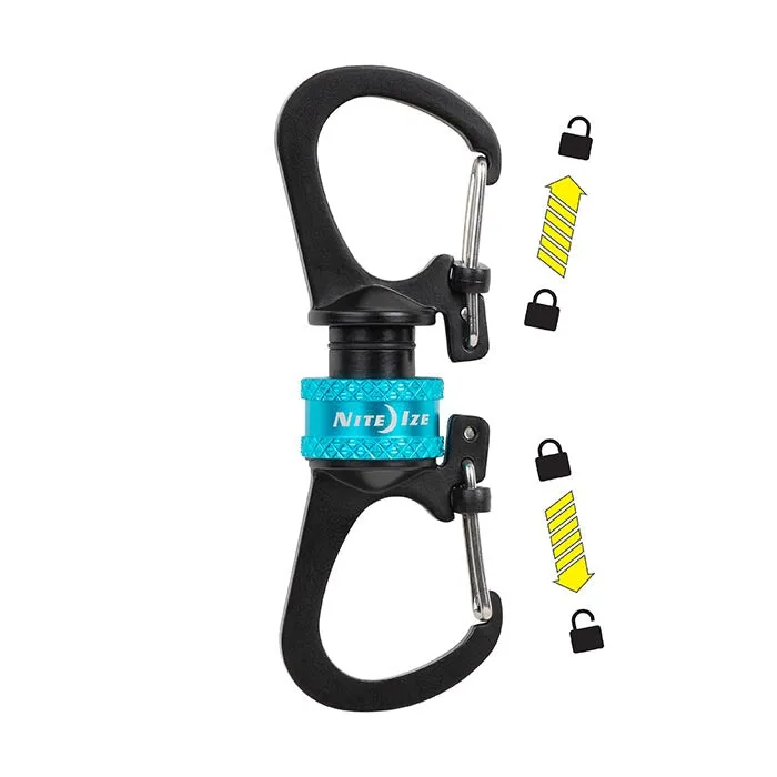 Nite Ize SlideLock® 360° Magnetic Locking Dual Carabiner