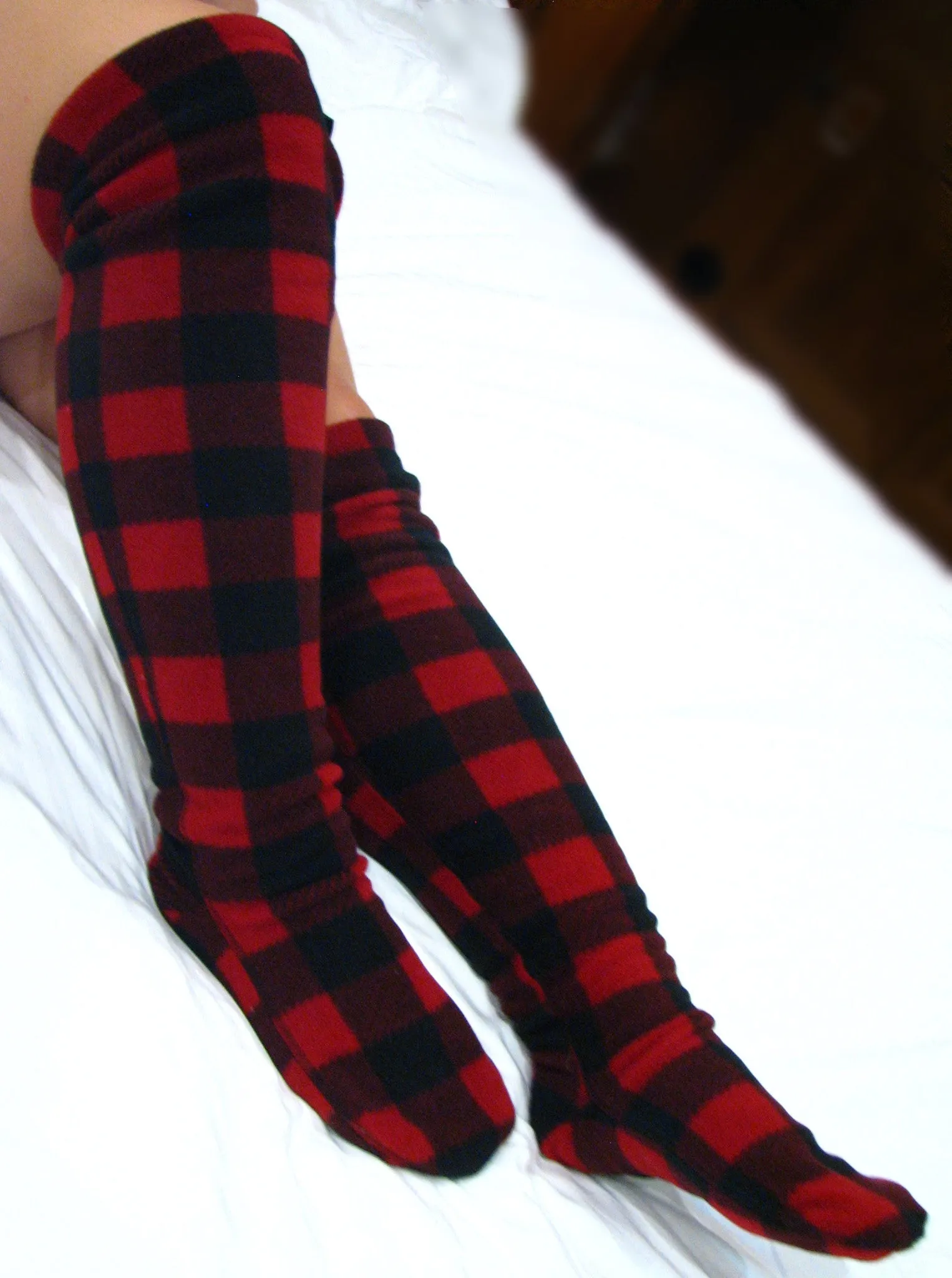 Over-the-Knee Fleece Socks - Lumberjack