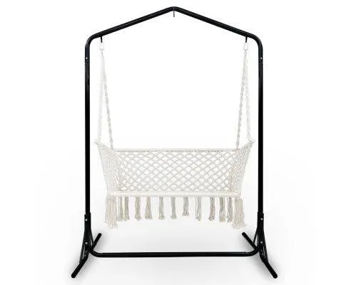 Patio Swing Hammock Chair with Double Hammock Chair Stand