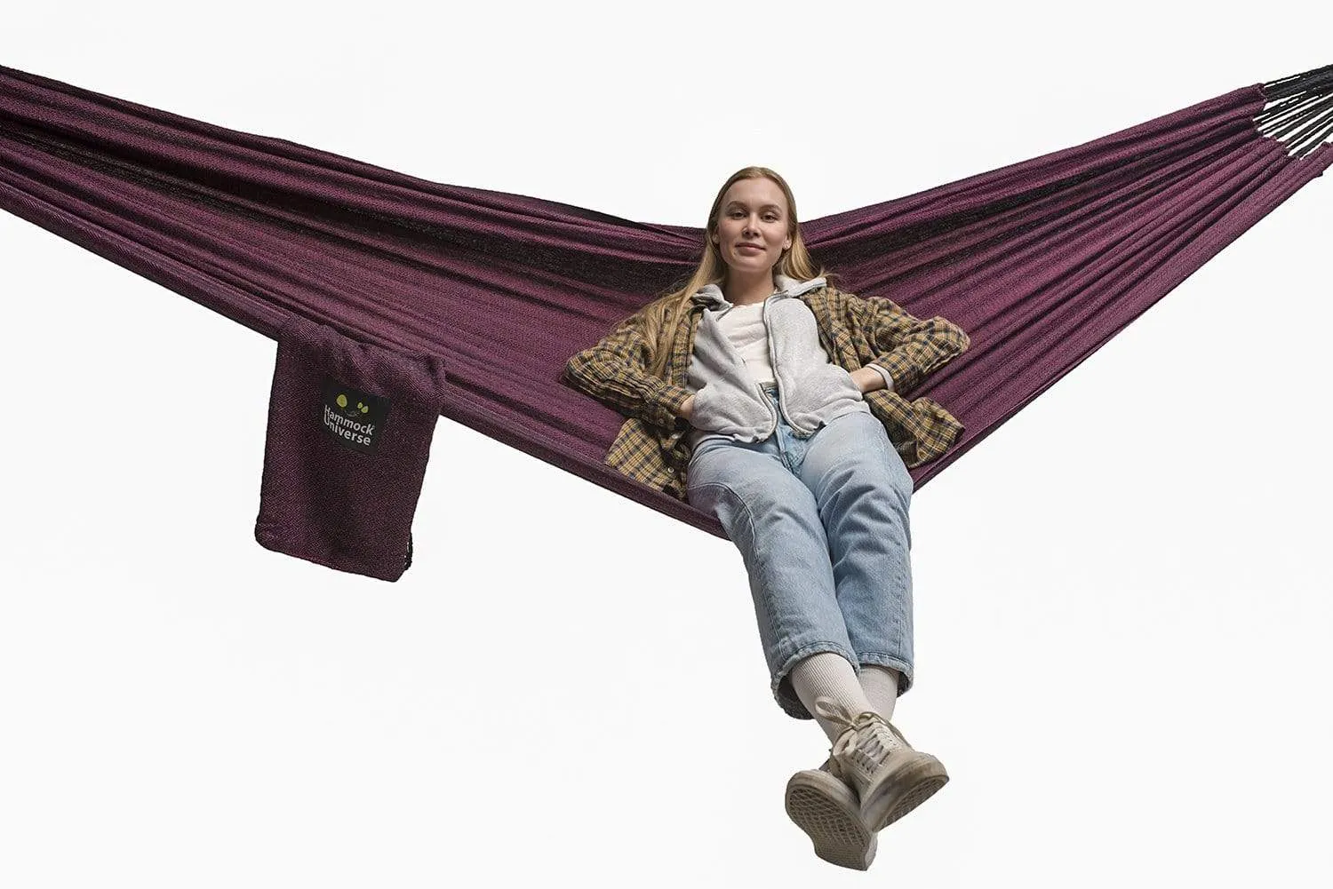 Premium Brazilian Style Double Hammock with Bamboo Stand