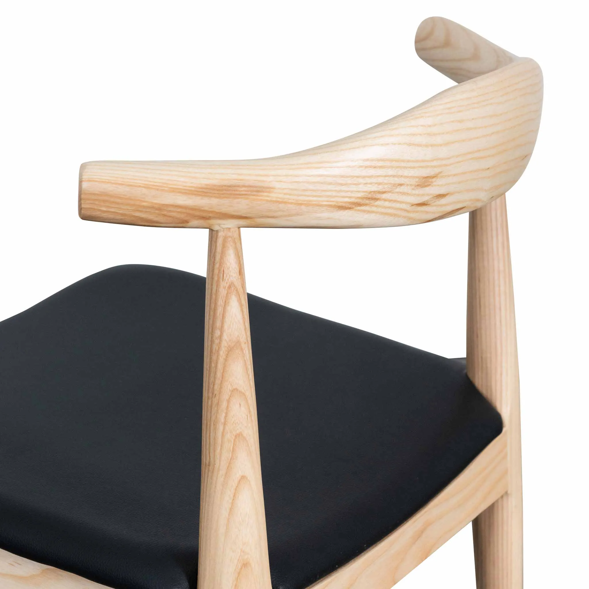 Set of 2 - Henrik Dining Chair - Natural Ash with Black Seat