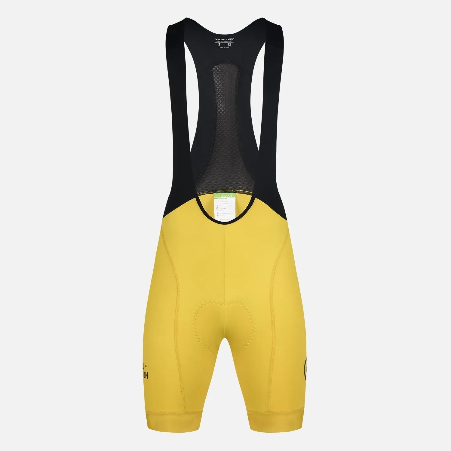 Skull Monton Cycling Bib Shorts Mens Yellow