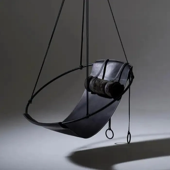 SLING Chair in black Leather