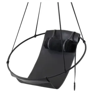 SLING Chair in black Leather