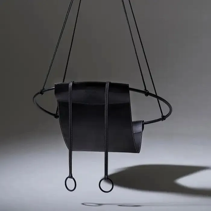 SLING Chair in black Leather