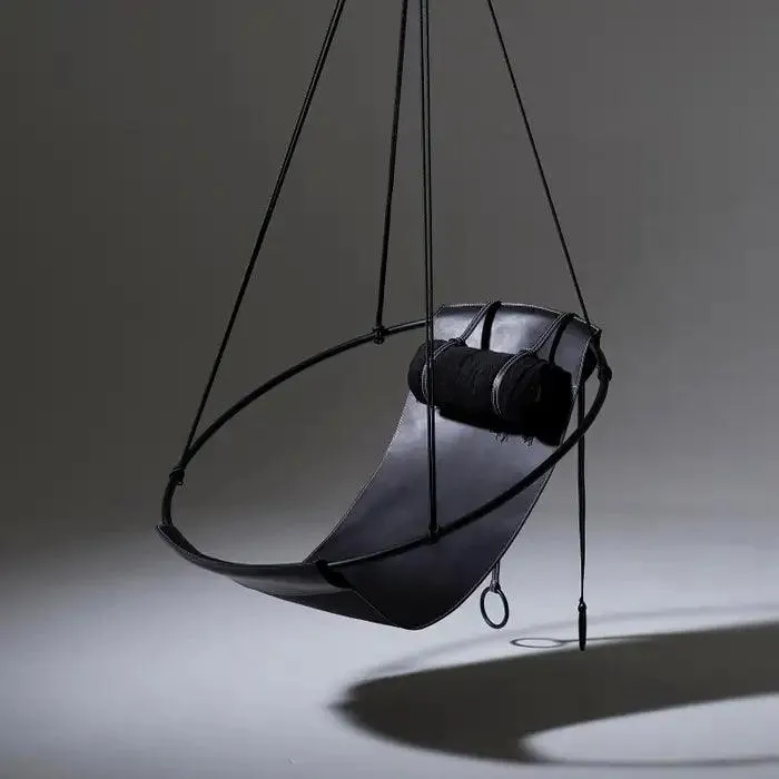 SLING Chair in black Leather