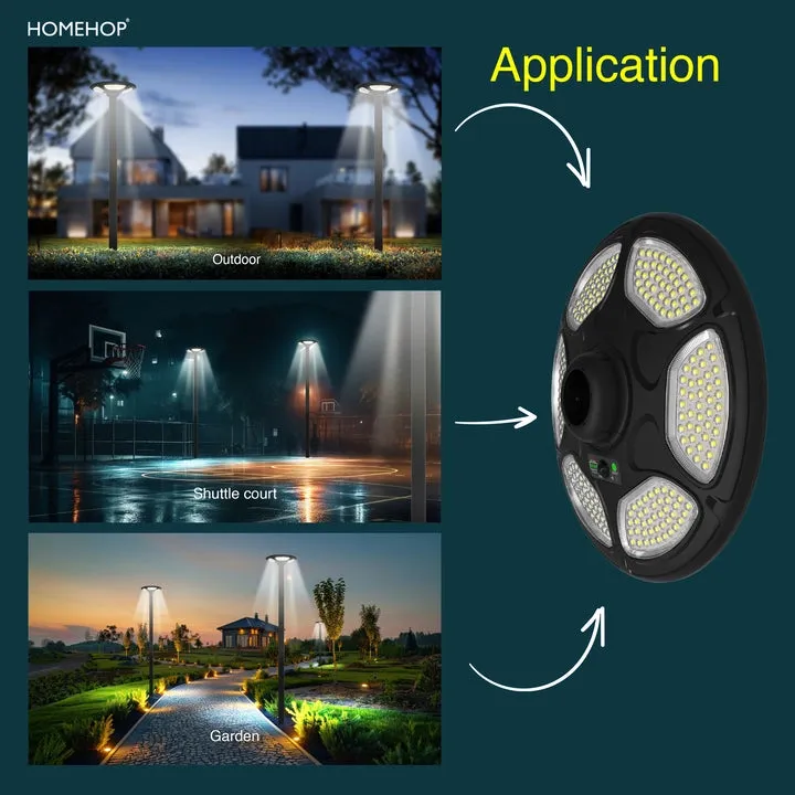 Solar 200W Outdoor UFO Street Light With Motion Sensor Automatic Waterproof Lights For Indoor And Outdoor