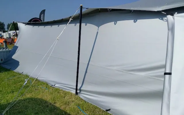 Stretch tent removable side walls