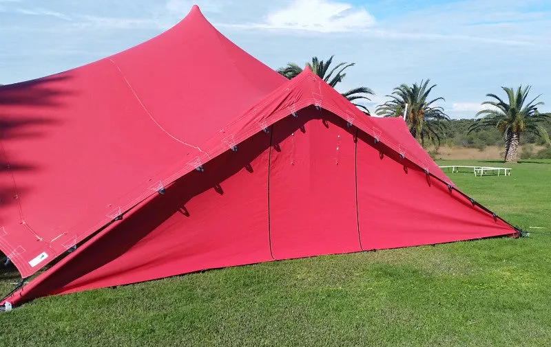 Stretch tent removable side walls