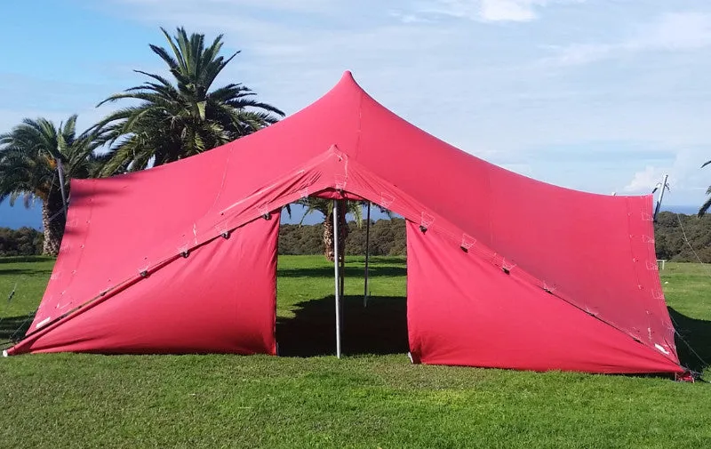 Stretch tent removable side walls