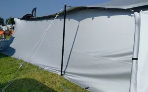 Stretch tent removable side walls