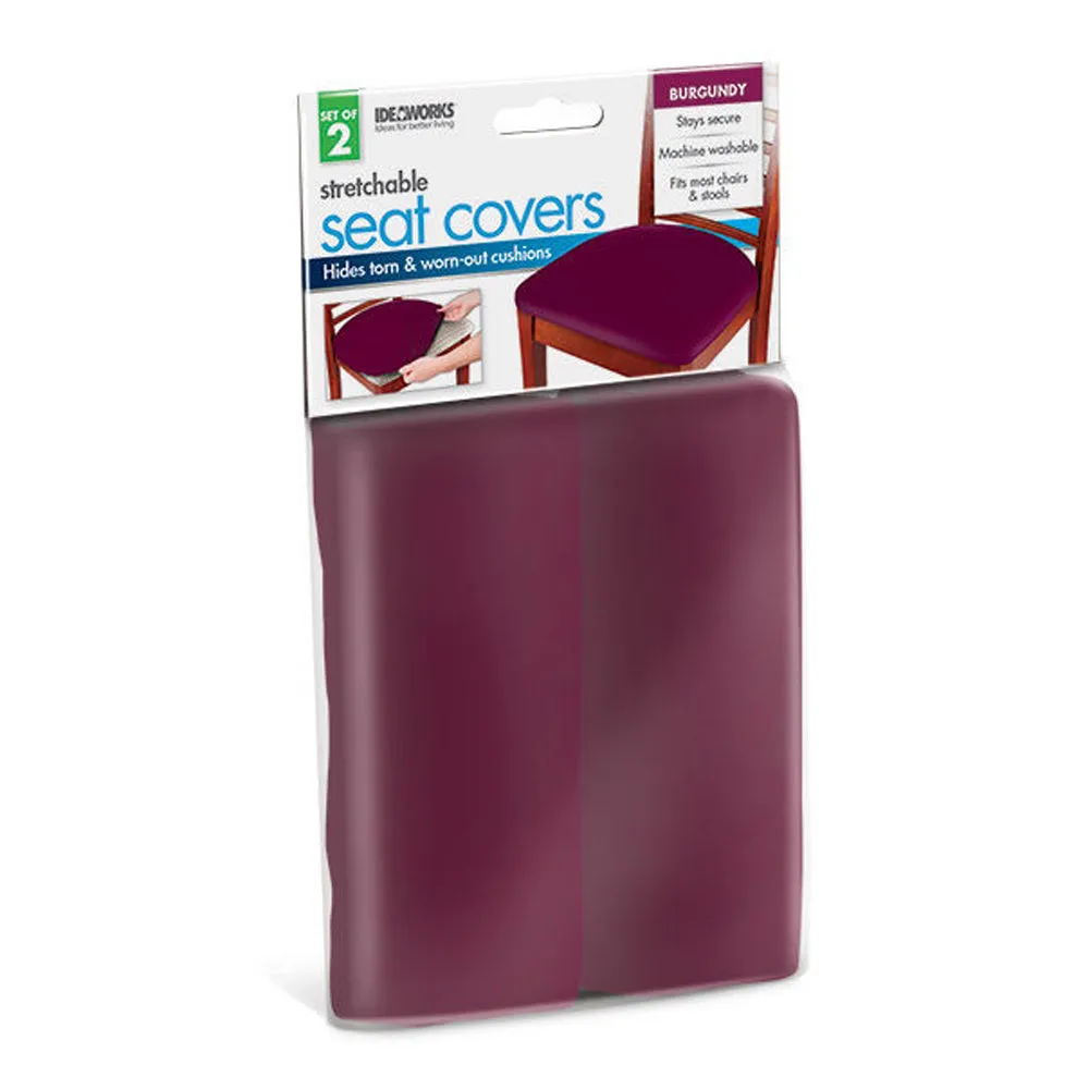 Stretchable Seat Covers - Burgundy Set of 2 for Elegant Protection