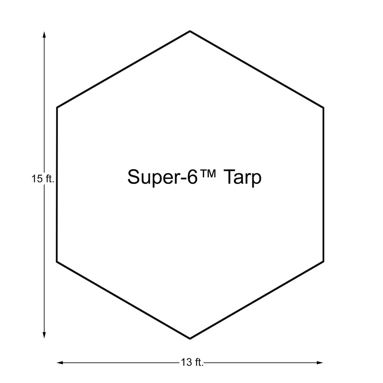 Super-6™ Canvas Tarp with Pole Set