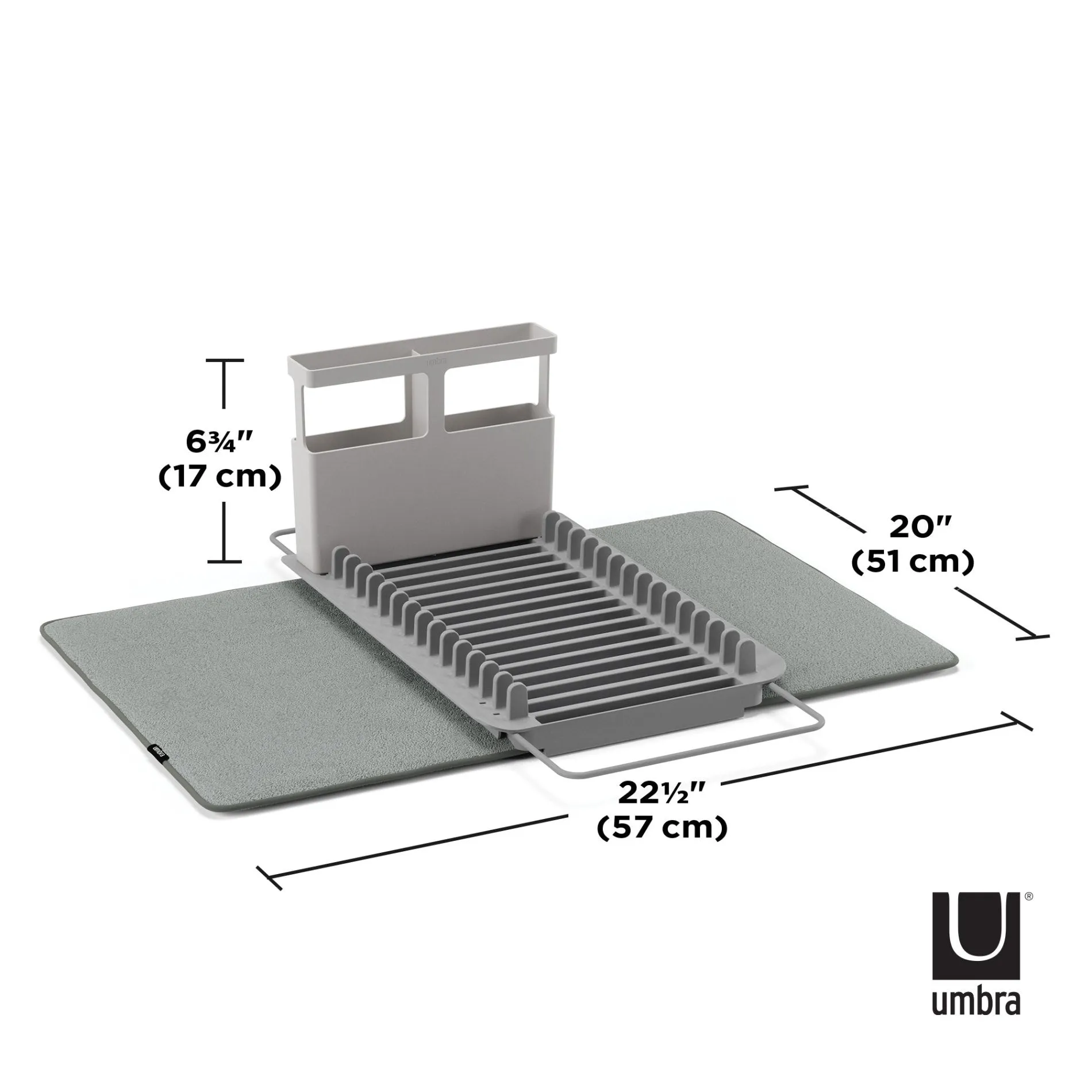 UDry Over the Sink Dish Rack with Mat