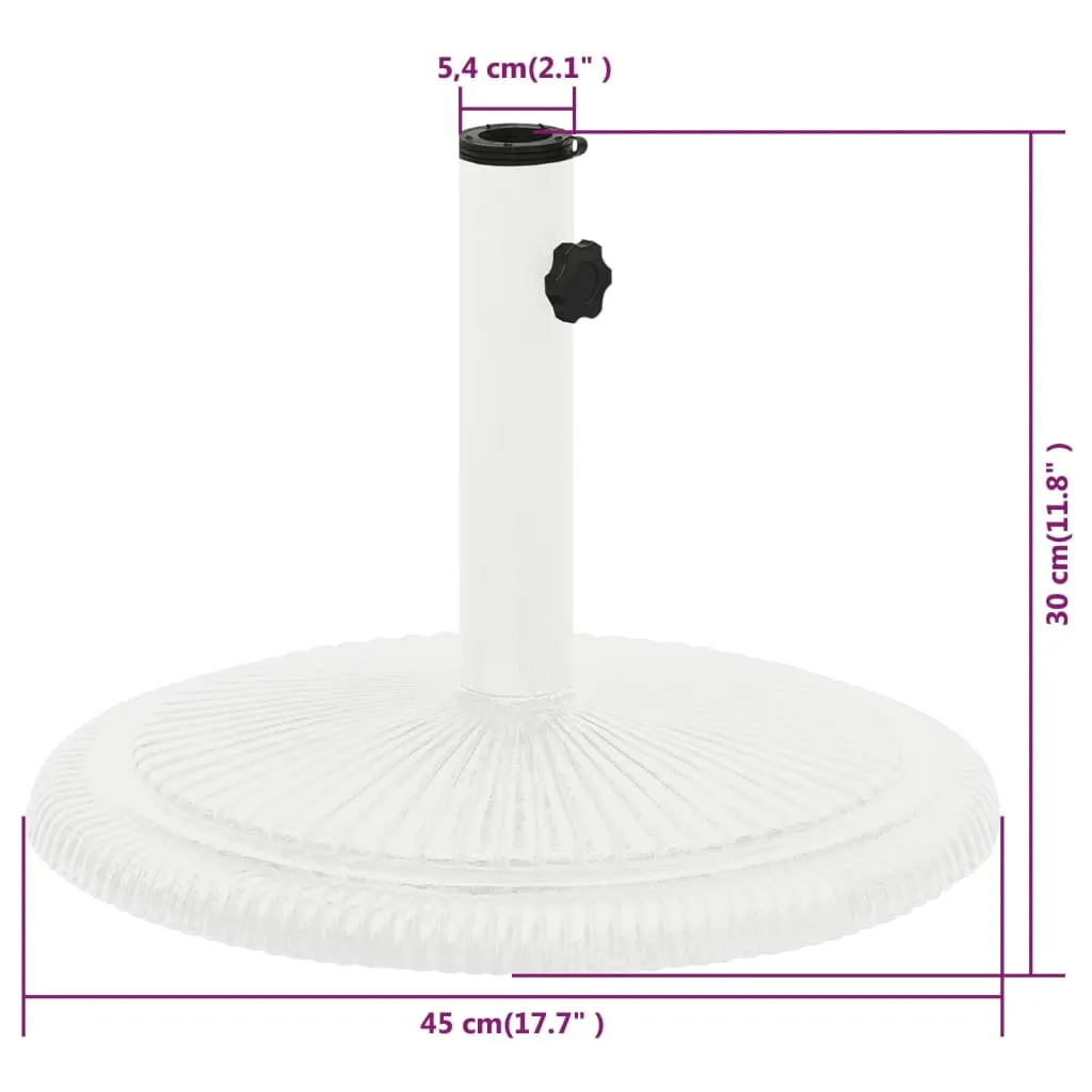 Umbrella Base White 45x45x30 cm Cast Iron