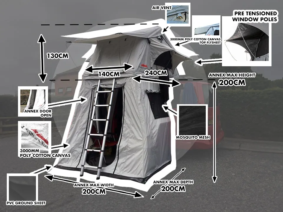 Ventura Deluxe 1.4 Roof Top Tent   Annex (IN STOCK)